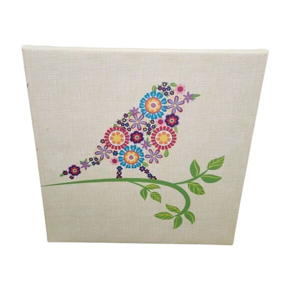 Set of 3 Floral Wrapped Canvas Wall Art - Picture 3 of 5